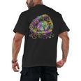 Baseball Glove Ice Cream Mardi Gras Dripping Boys Youth Kids Men's Back Print T-Shirt