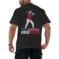 Make Baseball Great Again Donald Trump Baseball Men's Back Print T-Shirt Make Baseball Great Again Donald Trump Baseball Men's Back Print T-Shirt