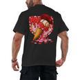 Baseball Heart Valentine Baseball Ice Cream Drip Boys Girls Men's Back Print T-Shirt Baseball Heart Valentine Baseball Ice Cream Drip Boys Girls Men's Back Print T-Shirt