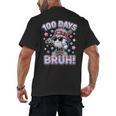 Baseball Ice Cram Drip 100 Days Of School 100th Boys Youth Men's Back Print T-Shirt