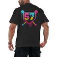 Baseball Ice Cream Drip 67 Meme Six Seven 67th Birthday Men's Back Print T-Shirt Baseball Ice Cream Drip 67 Meme Six Seven 67th Birthday Men's Back Print T-Shirt