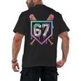 Baseball Ice Cream Drip 67 Player Dabbing Six Seven Boys Men's Back Print T-Shirt