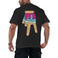 Baseball Ice Cream Drip Home Plate Glove Respect Drip 2 Side Men's Back Print T-Shirt