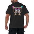 Baseball Ice Cream Drip Number 23 Player 23rd Birthday Men's Back Print T-Shirt Baseball Ice Cream Drip Number 23 Player 23rd Birthday Men's Back Print T-Shirt