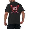 Baseball Ice Cream Drip Number 67 Meme Valentine Couple Love Men's Back Print T-Shirt Baseball Ice Cream Drip Number 67 Meme Valentine Couple Love Men's Back Print T-Shirt