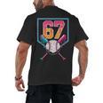 Baseball Ice Cream Drip Number 67 Player 67th Birthday Men Men's Back Print T-Shirt Baseball Ice Cream Drip Number 67 Player 67th Birthday Men Men's Back Print T-Shirt