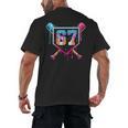 Baseball Ice Cream Drip Number 67 Player 67th Birthday Men's Back Print T-Shirt Baseball Ice Cream Drip Number 67 Player 67th Birthday Men's Back Print T-Shirt