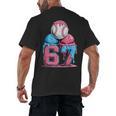 Baseball Ice Cream Drip Six Seven Gen Alpha Meme 67 Men's Back Print T-Shirt Baseball Ice Cream Drip Six Seven Gen Alpha Meme 67 Men's Back Print T-Shirt