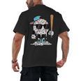 Baseball Ice Cream Drip Sports Boys Kids Youth Men Men's Back Print T-Shirt