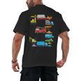 Baseball Ice Cream Drip Vehicles Youth Baseball Drip Men's Back Print T-Shirt