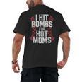 Baseball Joke Tee I Hit Bombs For Hot Moms Player Pitcher Men's Back Print T-Shirt Baseball Joke Tee I Hit Bombs For Hot Moms Player Pitcher Men's Back Print T-Shirt