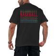 Baseball Layered Text Team Player Coach Youth Men's Back Print T-Shirt Baseball Layered Text Team Player Coach Youth Men's Back Print T-Shirt