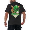 Baseball Life Style Ice Cream Drip Green Men's Back Print T-Shirt