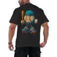 Baseball Lifestyle Youth Baseball Drip Icecream Men's Back Print T-Shirt Baseball Lifestyle Youth Baseball Drip Icecream Men's Back Print T-Shirt