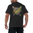 Baseball Mardi Gras Home Plate Ice Cream Drip Carnival Mask Men's Back Print T-Shirt Baseball Mardi Gras Home Plate Ice Cream Drip Carnival Mask Men's Back Print T-Shirt