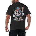 Baseball Mascot Attitude Graffiti Splash Bat Cap Men's Back Print T-Shirt Baseball Mascot Attitude Graffiti Splash Bat Cap Men's Back Print T-Shirt