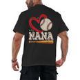 Baseball Nana Baseball Heart Family Matching Men's Back Print T-Shirt