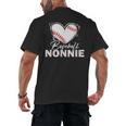 Baseball Nonnie Baseball Heart Men's Back Print T-Shirt Baseball Nonnie Baseball Heart Men's Back Print T-Shirt