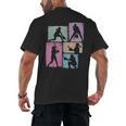 Baseball Player Collage Women Kids Coach Youth Girl Men's Back Print T-Shirt