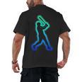 Baseball Player Graphic Men's Back Print T-Shirt Baseball Player Graphic Men's Back Print T-Shirt