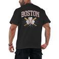 Baseball Shamrock Boston Massachusetts St Patrick’s Day Men's Back Print T-Shirt