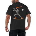 Baseball Skeleton Spooky Boys Halloween Baseball Player Men's Back Print T-Shirt