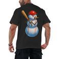 Baseball Snowman Merry Christmas Xmas Pajamas Men Women Kids Men's Back Print T-Shirt Baseball Snowman Merry Christmas Xmas Pajamas Men Women Kids Men's Back Print T-Shirt