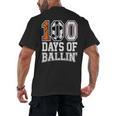 Baseball Soccer Basketball 100 Days Of School Men's Back Print T-Shirt