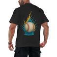 Baseball Splash Team Player For Kids Men Women Men's Back Print T-Shirt Baseball Splash Team Player For Kids Men Women Men's Back Print T-Shirt