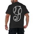 Baseball Sport Player Monogram Cool Initial Letter J Men's Back Print T-Shirt Baseball Sport Player Monogram Cool Initial Letter J Men's Back Print T-Shirt