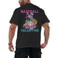Baseball Is My Valentine Ice Cream Drip Crossed Bats Sport Men's Back Print T-Shirt