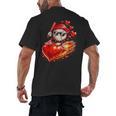 Baseball Valentine's Day Drip Ice Cream Team Men's Back Print T-Shirt