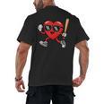Baseball Valentines Day Heart Boys Sports Love Men's Back Print T-Shirt Baseball Valentines Day Heart Boys Sports Love Men's Back Print T-Shirt