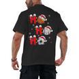 Basketball Baseball Soccer Christmas Ho Ho Ho Santa Xmas Men's Back Print T-Shirt Basketball Baseball Soccer Christmas Ho Ho Ho Santa Xmas Men's Back Print T-Shirt