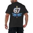 Blue Camo Baseball 67 Six Seven Camo Ice Cream Drip Boy Teen Men's Back Print T-Shirt Blue Camo Baseball 67 Six Seven Camo Ice Cream Drip Boy Teen Men's Back Print T-Shirt