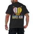 Bonus Mom Of Both Half Baseball Softball Ice Cream Drip Men's Back Print T-Shirt Bonus Mom Of Both Half Baseball Softball Ice Cream Drip Men's Back Print T-Shirt