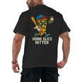 Boys Pizza Theme Baseball Home Hitter Men's Back Print T-Shirt Boys Pizza Theme Baseball Home Hitter Men's Back Print T-Shirt