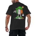Boys St Patricks Day Irish Flag Kids Baseball Ice Cream Drip Men's Back Print T-Shirt