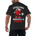 Boys Valentines Baseball Drip Icecream Stealing Hearts Kids Men's Back Print T-Shirt Boys Valentines Baseball Drip Icecream Stealing Hearts Kids Men's Back Print T-Shirt
