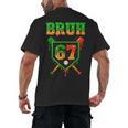 Bruh 67 Baseball Christmas Gingerbread Drip Number 67 Player Men's Back Print T-Shirt Bruh 67 Baseball Christmas Gingerbread Drip Number 67 Player Men's Back Print T-Shirt