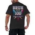 Bruh It's My 100 Days Of School Baseball Ice Cream Drip Boys Men's Back Print T-Shirt Bruh It's My 100 Days Of School Baseball Ice Cream Drip Boys Men's Back Print T-Shirt