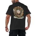 Camo Baseball Gloves Lifestyle 101 Apparel Drip Ice Cream Men's Back Print T-Shirt Camo Baseball Gloves Lifestyle 101 Apparel Drip Ice Cream Men's Back Print T-Shirt