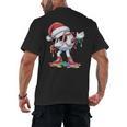 Christmas Baseball Ice Cream Dripping Santa Baseball Drip Men's Back Print T-Shirt Christmas Baseball Ice Cream Dripping Santa Baseball Drip Men's Back Print T-Shirt