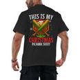 My Christmas Baseball Pajama Helmet Santa Xmas Men Boys Men's Back Print T-Shirt