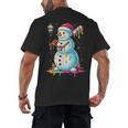 Christmas Baseball Snowman Drip For Boys Men Girls Women Men's Back Print T-Shirt Christmas Baseball Snowman Drip For Boys Men Girls Women Men's Back Print T-Shirt