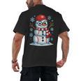 Christmas Baseball Snowman Xmas Pajamas Women Men Boys Men's Back Print T-Shirt Christmas Baseball Snowman Xmas Pajamas Women Men Boys Men's Back Print T-Shirt