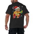 Christmas Gingerbread Man Baseball Player Catcher Men's Back Print T-Shirt