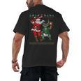 Christmas Santa Baseball Ugly Sweater Men's Back Print T-Shirt Christmas Santa Baseball Ugly Sweater Men's Back Print T-Shirt