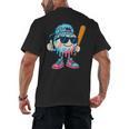 Cool Ice Cream Drip Baseball Drip For Boys Sports Kids Men's Back Print T-Shirt