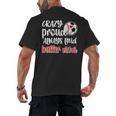 Crazy Proud Soccer Baseball Player Mom Ball Mother Men's Back Print T-Shirt Crazy Proud Soccer Baseball Player Mom Ball Mother Men's Back Print T-Shirt